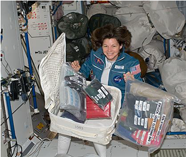 cleaning clothes in space